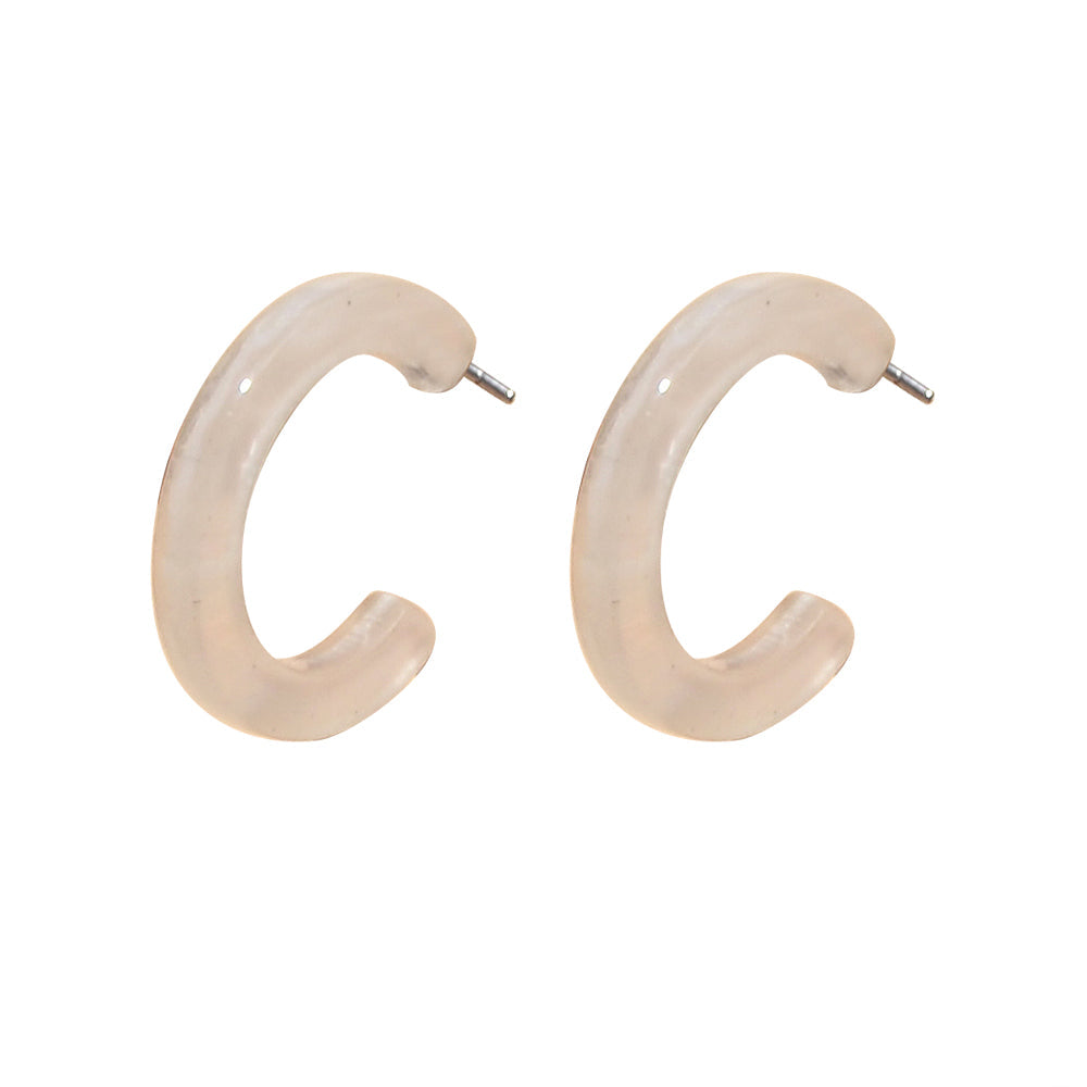 Wholesale Price Circle Acrylic Cute Stud Hoop Earrings Fashion Accessories Gift-5