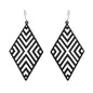 Hollow out Geometric Rhombus Drop Earrings Chic Ear Hook Boutique Jewellery-6