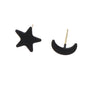 Minimalist Jewellery Star Moon Cute Asymmetric Stud Earrings Stunning Accessory-4
