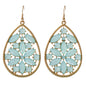 Ladies Jewellery Pink Green Acrylic Flower Water Drop Good Quality Earrings Gift-4