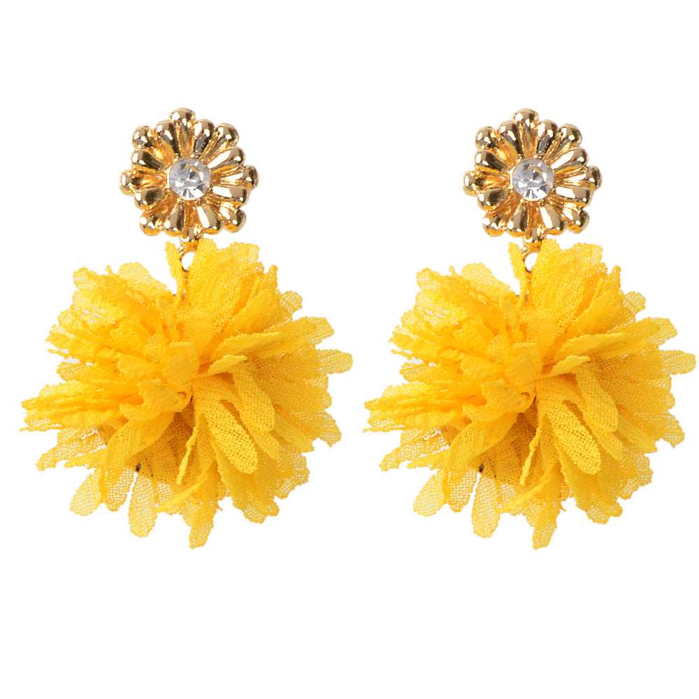 Lovely Jewellery Colorful Flower Drop Dangle Earrings Stunning Women Accessories-4