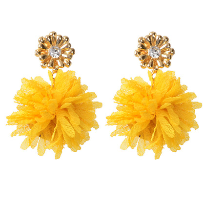 Lovely Jewellery Colorful Flower Drop Dangle Earrings Stunning Women Accessories-4