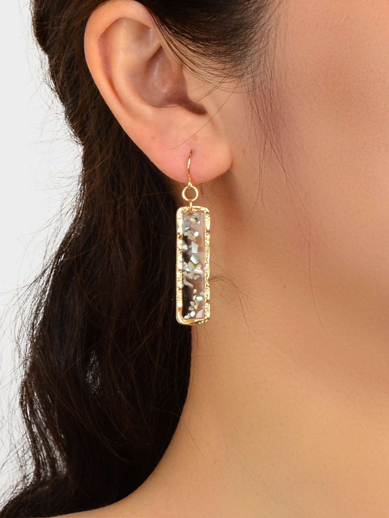 Feelontop Transparent Geometric Square Drop Dangle Earrings Stunning Jewellery-0