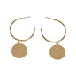 Punk Jewellery Gold Silver Round Disc Geometric Hoop Earrings Women Accessories-5