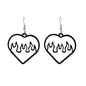 Feelontop Acrylic Hollow Love Heart Drop Earrings Party Women Gift Accessories-5