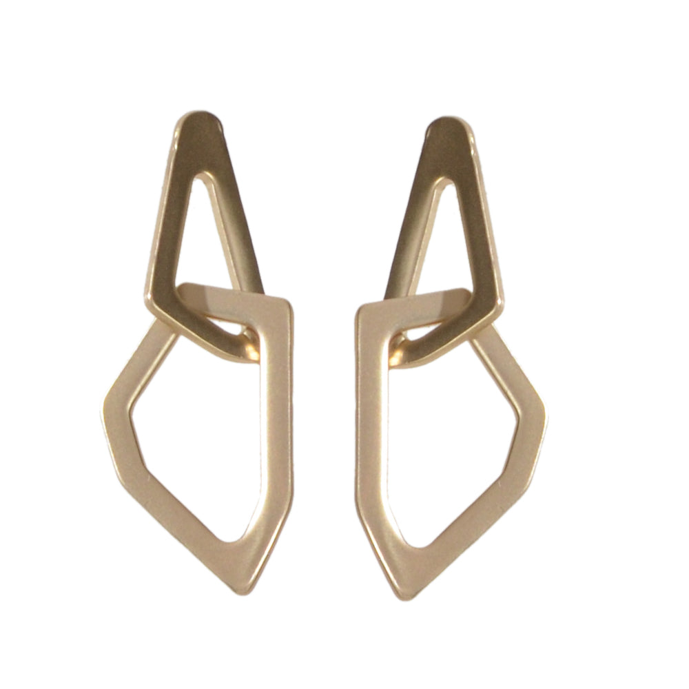 Female Gift Minimalist Gold Metal Geometric Stud Statement Personality Earrings-4
