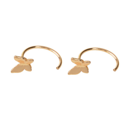 Minimalist Gold Silver Butterfly Cute Hoop Earrings Cute Stud Women Accessories-0
