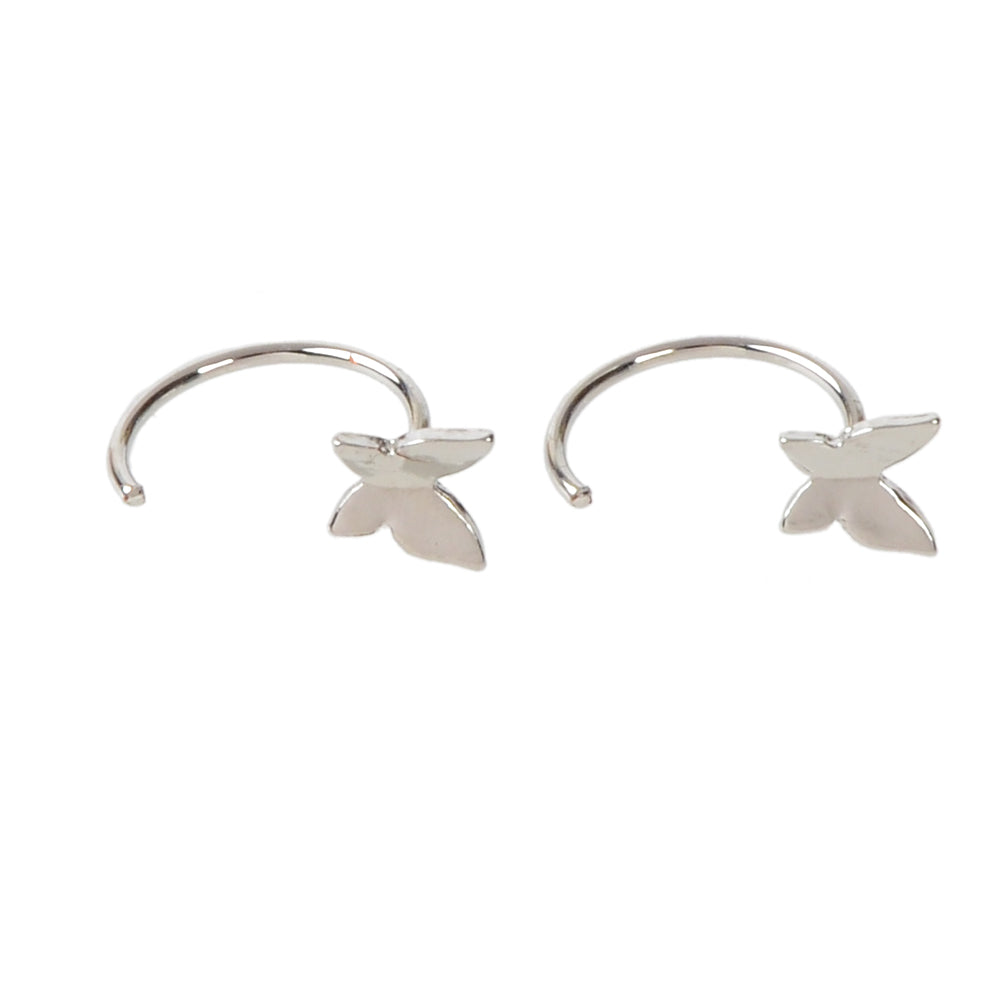 Minimalist Gold Silver Butterfly Cute Hoop Earrings Cute Stud Women Accessories-5