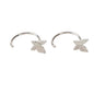 Minimalist Gold Silver Butterfly Cute Hoop Earrings Cute Stud Women Accessories-5