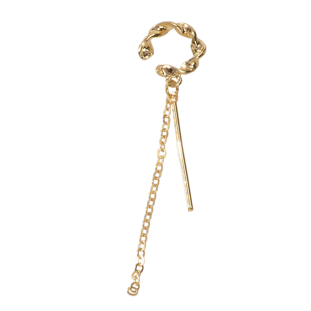 1 pc Punk Gold Silver Chain Bar Cartilage Earrings Ear Cuff Hiphop Jewellery-3