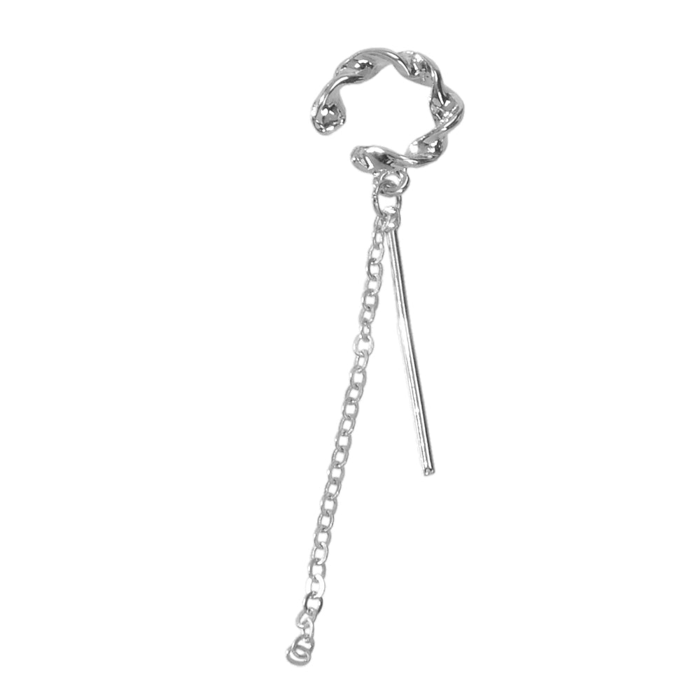 1 pc Punk Gold Silver Chain Bar Cartilage Earrings Ear Cuff Hiphop Jewellery-4