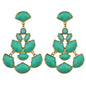 Ethnic Jewellery Black Green Geometric Chandelier Dangle Earrings Women Gift-4
