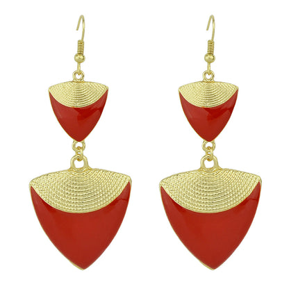Indian Ethnic Traditional Jewellery Boho Chic Red Drop Dangle Earrings for Women-4