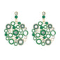 Female Jewellery Rhinestone Colorful Enamel Circle Chunky Party Holiday Earrings-5