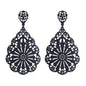 Traditional Ethnic Jewellery Rhinestone Hollow Flower Water Drop Holiday Earring-6
