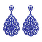 Traditional Ethnic Jewellery Rhinestone Hollow Flower Water Drop Holiday Earring-3