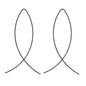 Statement Gold Silver Black Metal Cross Minimalist Hoop Earrings for Women Party-5