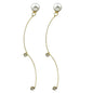 Classics Faux Zircon Pearl Gold Silver Metal S Earrings Ear Jacket Accessories-4