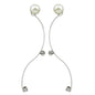 Classics Faux Zircon Pearl Gold Silver Metal S Earrings Ear Jacket Accessories-5