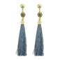 Ethnic Traditional Jewellery Rhinestone Flower Tassel Long Dangle Earrings Gift-0