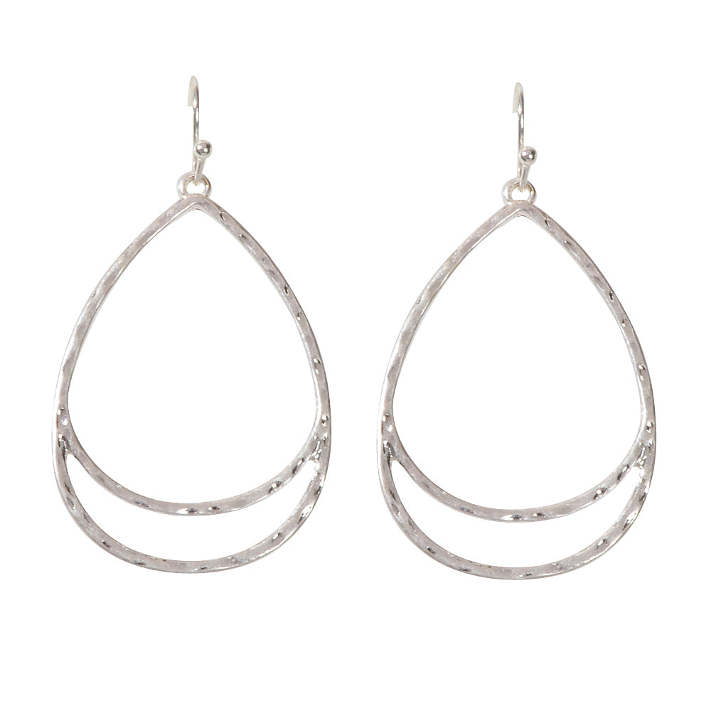 Fashion Jewellery Silver Metal Minimalist Water Drop Earrings Women Accessories-4