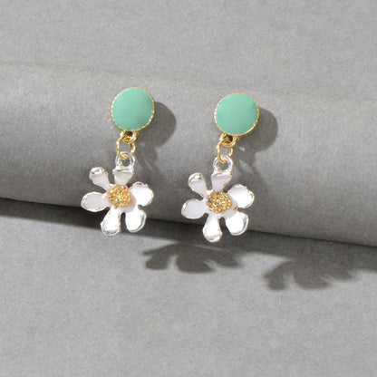 Boho Party Decoration Women Yellow White Flower Dangle Designer Jewellery Earrings-2