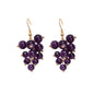 Drop Dangle Handmade Grape Cluster Earrings Colorful Cute Fruit Hook Eardrop-5