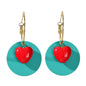 Female Jewellery Round Heart Gold Circle Hoop Earrings Women Party Decoration-4