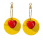 Female Jewellery Round Heart Gold Circle Hoop Earrings Women Party Decoration-5