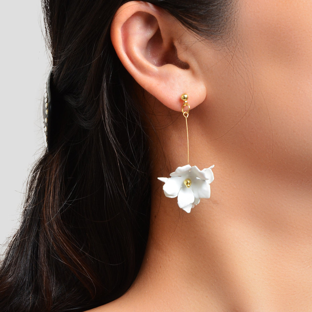 Floral Earrings Women Petal Flower Dangling Drop Stud Vogue Handmade Jewellery-1