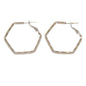 Minimalist Gold Silver Geometric Hoop Earrings Statement Ladies Accessories Gift-6