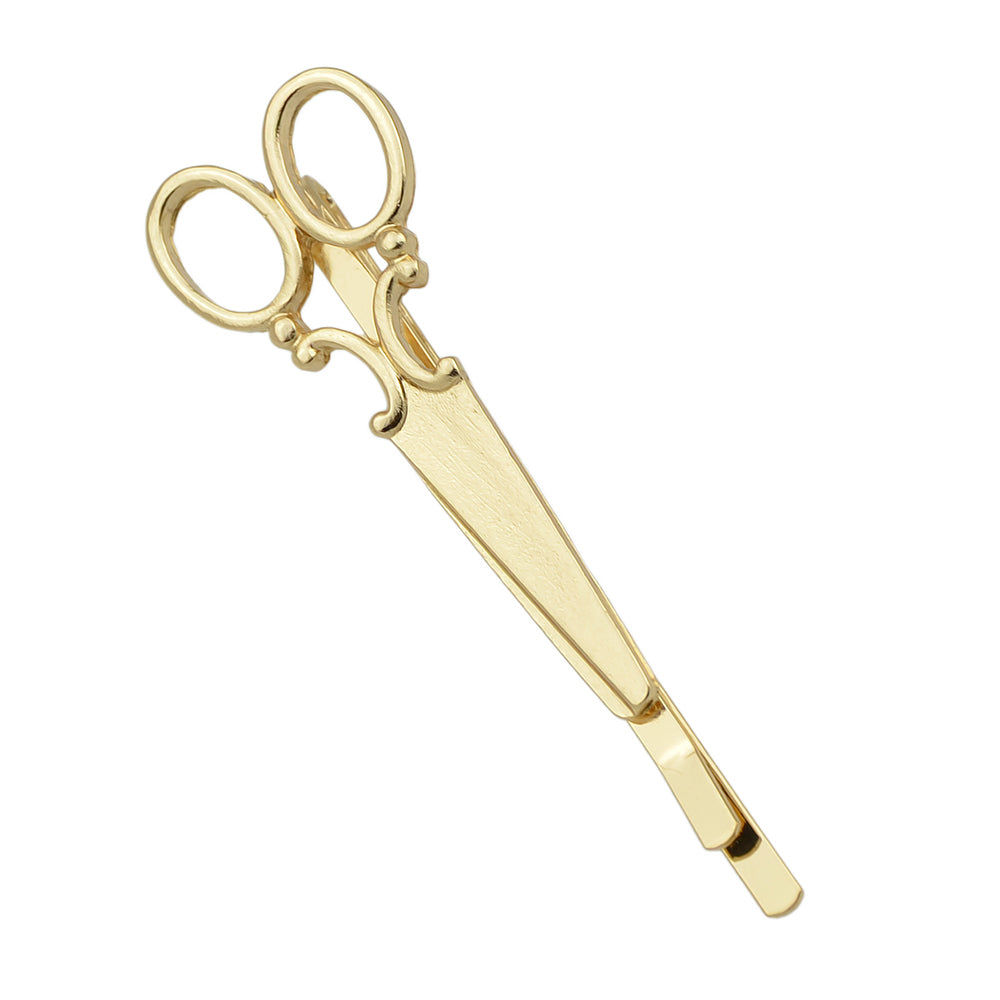 1pc Punk Gold Silver Scissors Hair Clips Barrette Women Fashion Hair Accessories-4