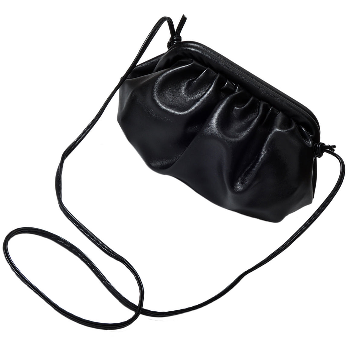 Black White PU Leather Clutch Handbag Shoulder Crossbody Bag Fashion Women Bag-2
