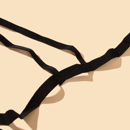 Sexy Body Jewellery Black Elastic Harness Bra Body Chain Rave Body Accessories-4