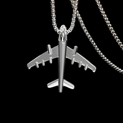 Hip Hop Style Men Jewellery Long Chain Stainless Steel Plane Pendant Necklace-0