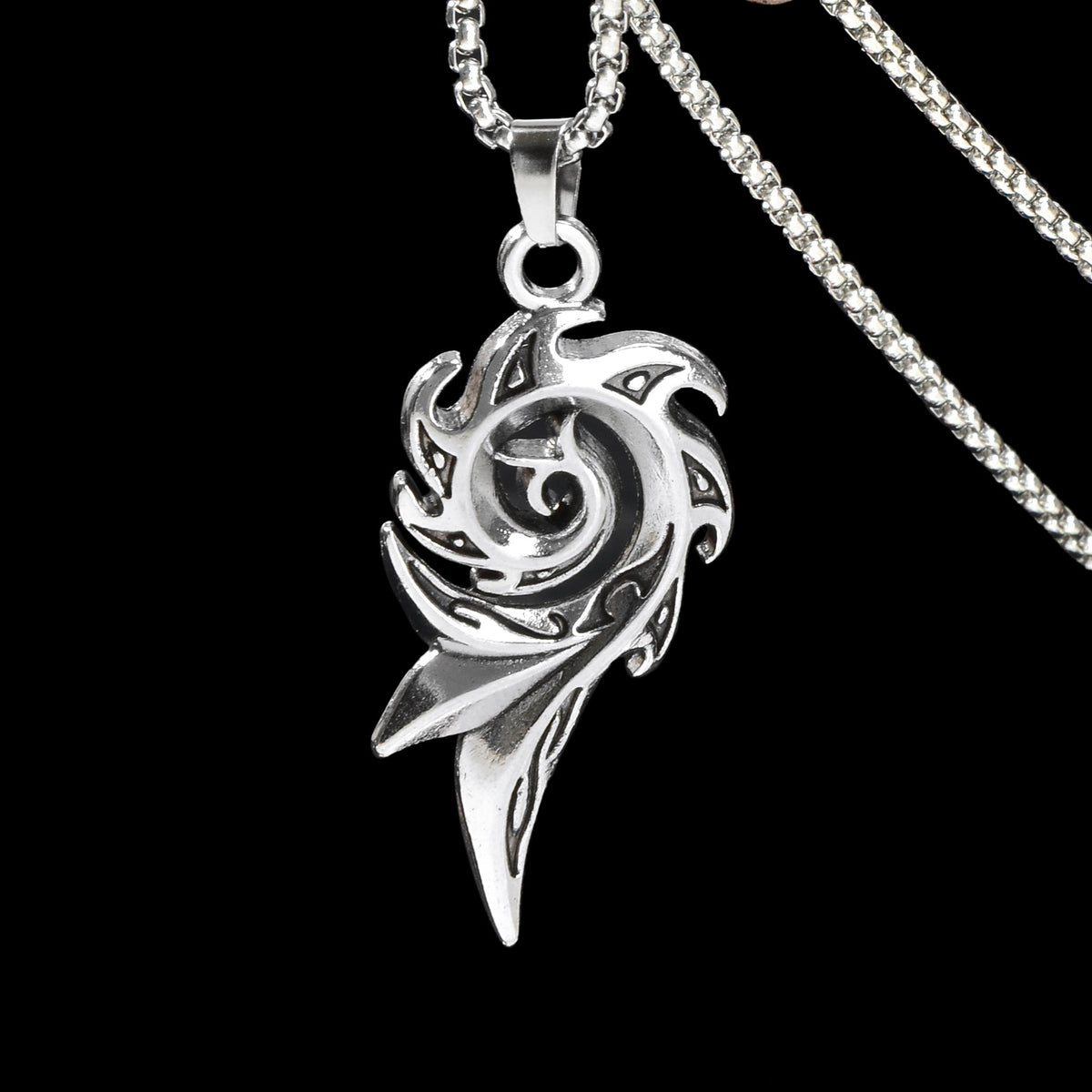 1pc Punk Rock Style Stainless Steel Long Chain Geometric Pendant Necklace Men Party Daily Jewelry-1
