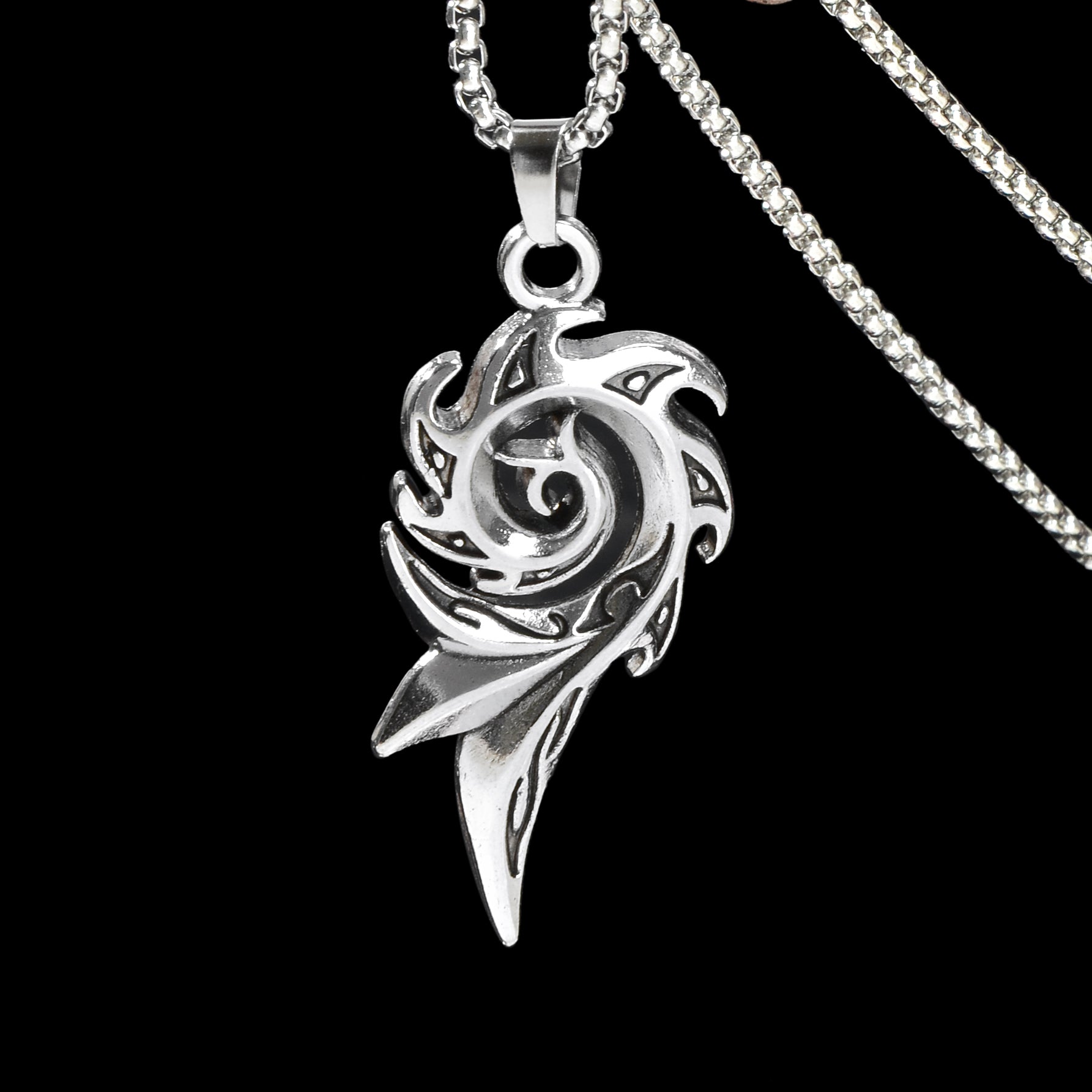 1pc Punk Rock Style Stainless Steel Long Chain Geometric Pendant Necklace Men Party Daily Jewelry-1