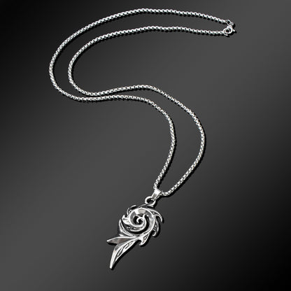 1pc Punk Rock Style Stainless Steel Long Chain Geometric Pendant Necklace Men Party Daily Jewelry-2