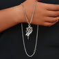 1pc Punk Rock Style Stainless Steel Long Chain Geometric Pendant Necklace Men Party Daily Jewelry-0