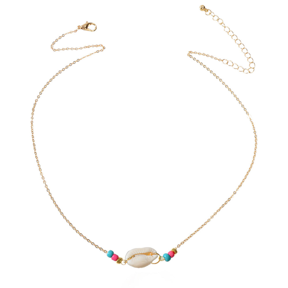 Summer Ocean Boho Chic Jewellery Handmade Beads Shell Pendant Ethnic Necklace-4