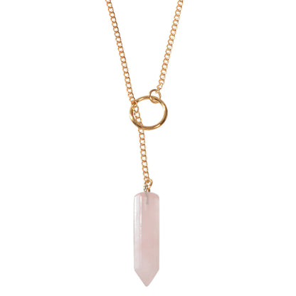 Hexagonal Quartz Point Chakra Pendant Chain Necklace Drop Charm Jewellery Gift-3