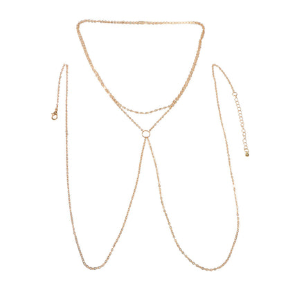 Beach Style Simple Solid Minimalist Waist Link Body Chain Belly Necklce Jewelry-4