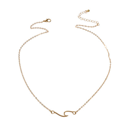 Minimalist Gold Chain Geometric Pendant Necklace Collar Female Trendy Jewellery-4