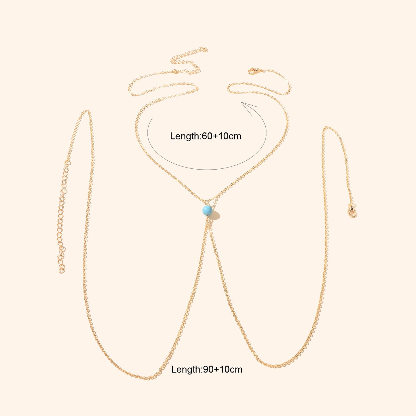 Gold Bra Body Chain Bikini Harness Necklace Body Jewellery Beach Accessories-3