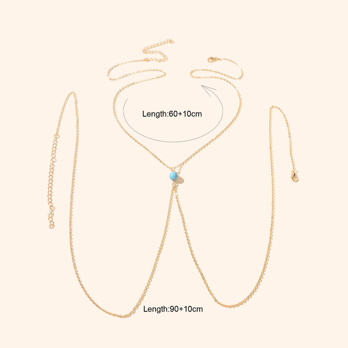 Gold Bra Body Chain Bikini Harness Necklace Body Jewellery Beach Accessories-3