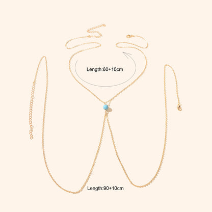 Gold Bra Body Chain Bikini Harness Necklace Body Jewellery Beach Accessories-3
