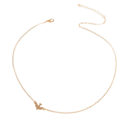 Minimalist Jewellery Gold Silver Pigeon Chain Necklace Bird Collar Girl Gift-4