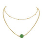 Boho Chic Double layer Gold Chain Round Charm Necklace Fashion Women Accessories-5