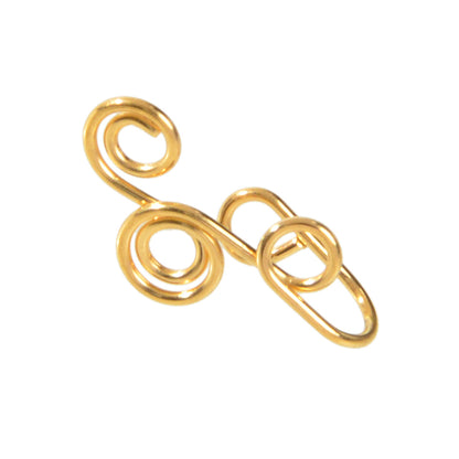 Feelontop Geometric Circle Fake Nose Ring Lip Nose Body Piercing Stud Jewellery-4