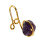 1pc Colourful Stone Clip on Faux Lip Ear Nose Rings Hoop Non Piercing Jewellery-3